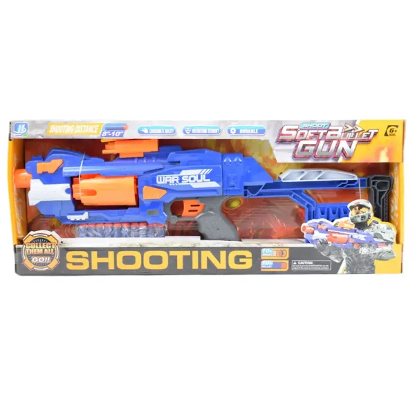 Soft Bullet Gun: Električna strojnica s okretnim spremnikom i ispaljivanjem spužve s patronama 55 cm slika 7