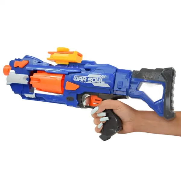 Soft Bullet Gun: Ručna puška s rotirajućim spremnikom za pucanje spužvom s patronama 44 cm slika 6