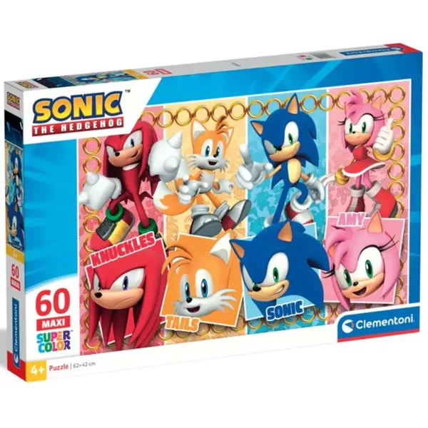 Sonic i prijatelji 60-dijelni maxi supercolor puzzle - Clementoni slika 1