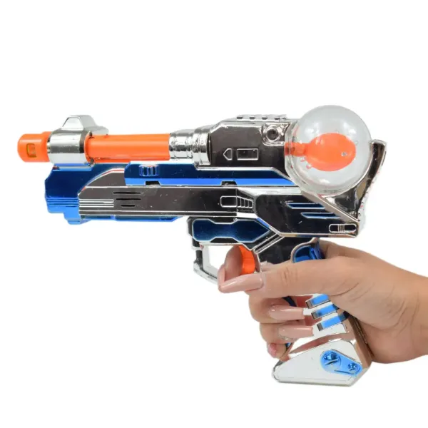 Space Warrior: Električna kromirana svemirska puška sa svjetlom i zvukom 24cm slika 5