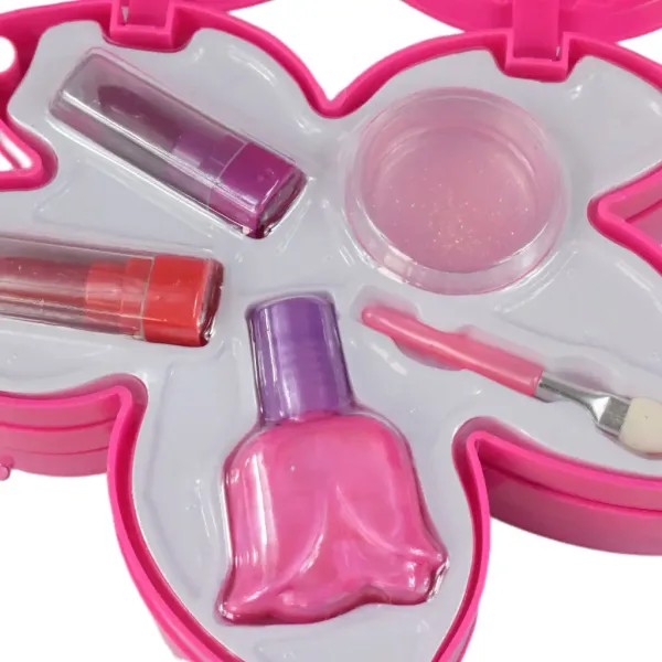 Sparkle & Glitter: Troslojni set šminke u obliku lista s ogledalom slika 4