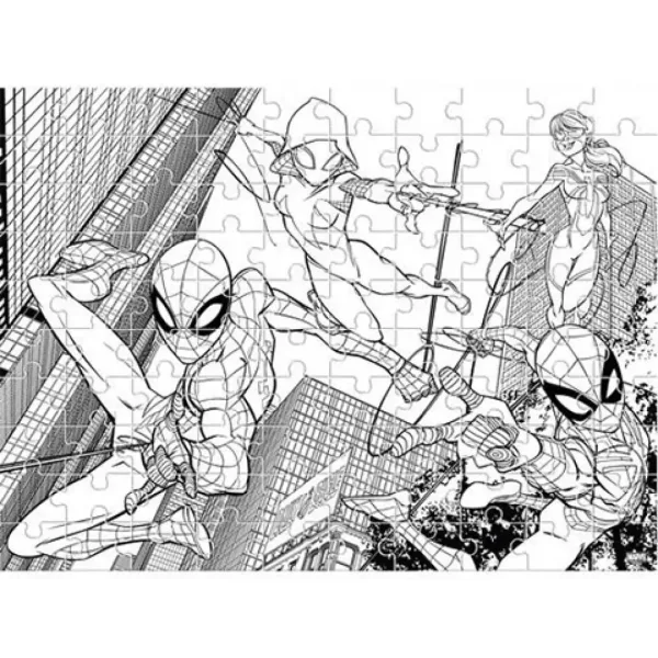 Spider-Man 2 u 1 puzzle i bojanka - 100kom slika 3