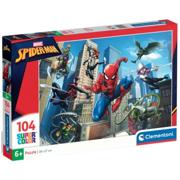 Spider-Man Super Color puzzle 104 kom - Clementoni slika 1