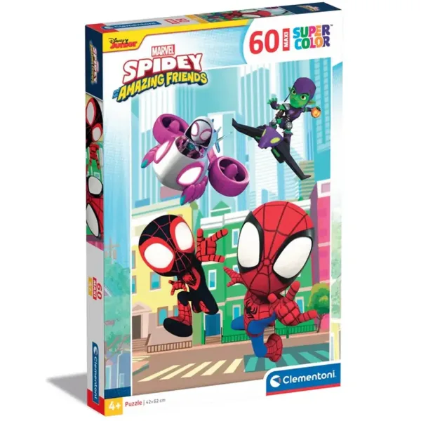 Spidey i njegovi čudesni prijatelji 60-dijelni maxi supercolor puzzle - Clementoni slika 1