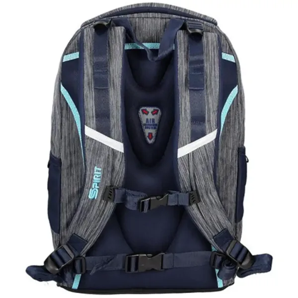 Spirit: Urban siva-tirkizna ergonomska školska torba slika 2