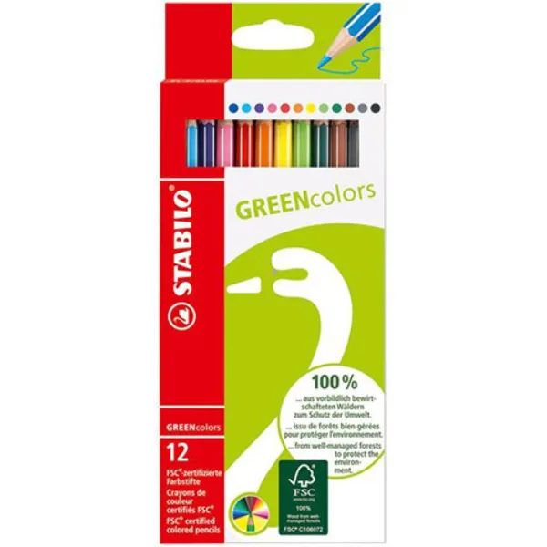 Stabilo: FSC GREENcolors drvene bojice 12kom slika 1