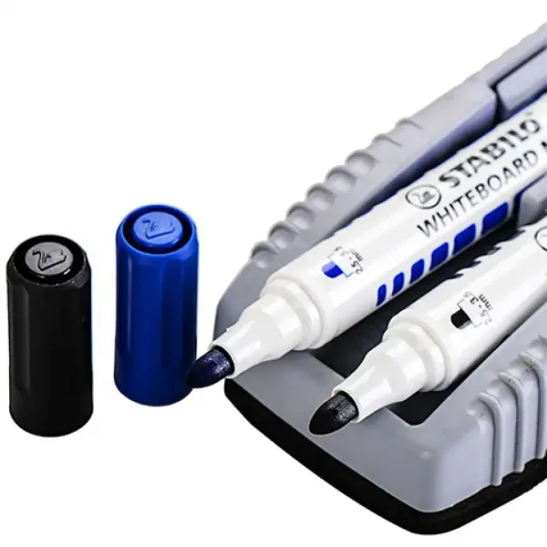 Stabilo: Plan WhiteBoard plavi i crni marker za ploču +  spužva slika 3
