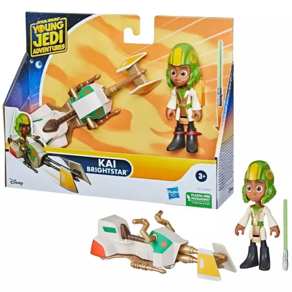 Star Wars: Avanture mladih Jedija - Set figura Kai Brightstar s kočijom 7,5 cm - Hasbro slika 2
