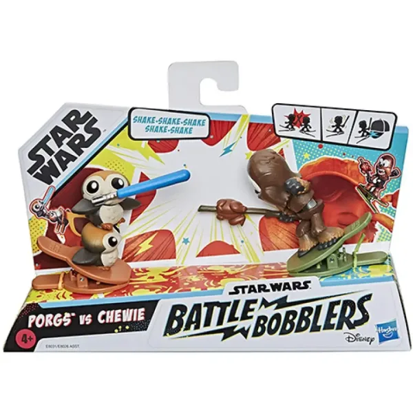 Star Wars Battle Bobblers Porgs vs Chewie štipaljka figura - Hasbro slika 1