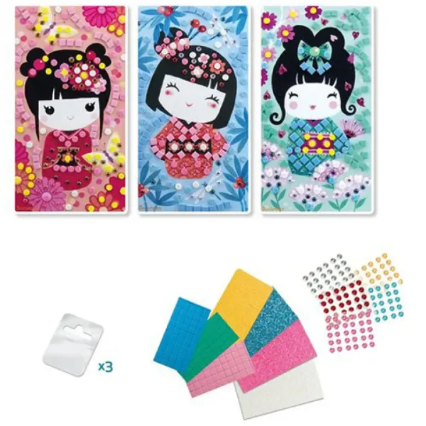 Stick'N Fun set za izradu mozaika - Kokeshi slika 2