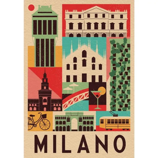 Stil u gradu Milano 1000-dijelni puzzle - Clementoni slika 2