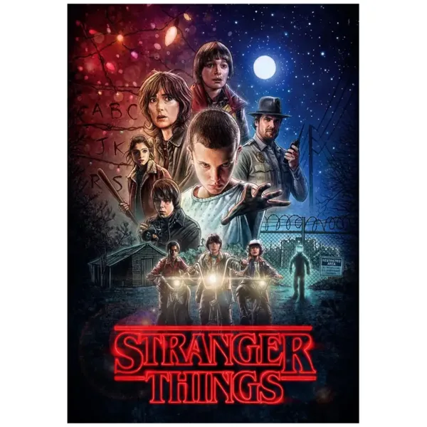 Stranger Things 1. sezona 1000 komada puzzle s posterom - Clementoni slika 2