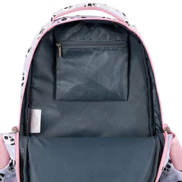 St.Right Grey Panda ružičasto-siva panda print školska torba s tri odjeljka, ruksak 39x27x17cm slika 5
