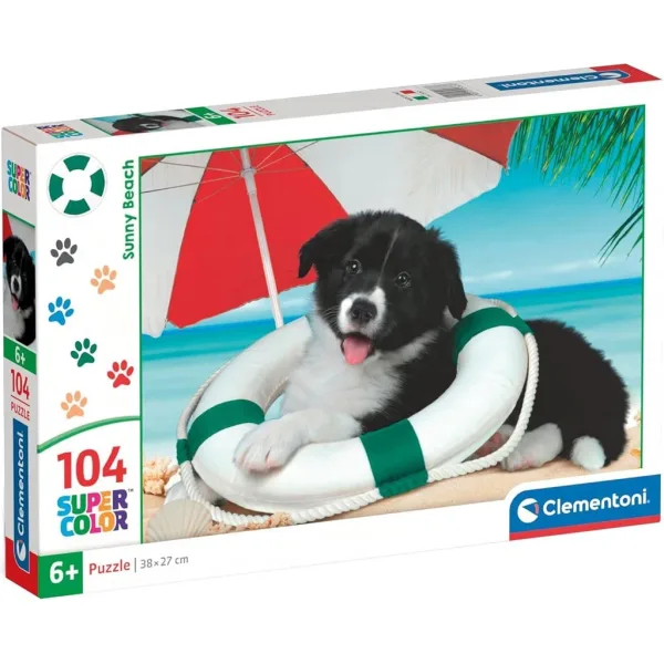 Suncajući psić 104-dijelni Super Color puzzle - Clementoni slika 1