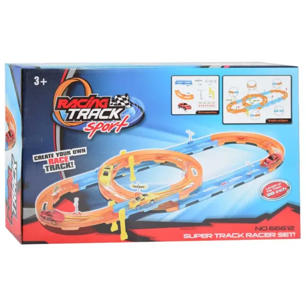 Super Track Set trkaćih staza od 24 dijela sa spiralnim i vučnim automobilom 1/64 slika 2