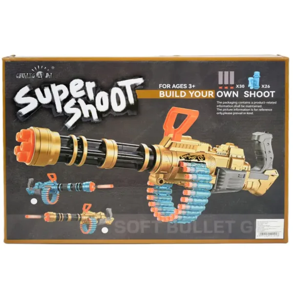 SuperShoot: Elektronička golema strojnica za spužvaste projektile s patronama i baterijom 70 cm slika 11