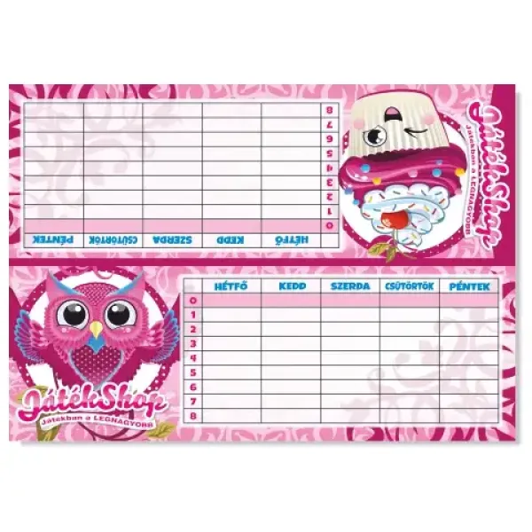 SweetShop raspored sati, 6 u 1 slika 1