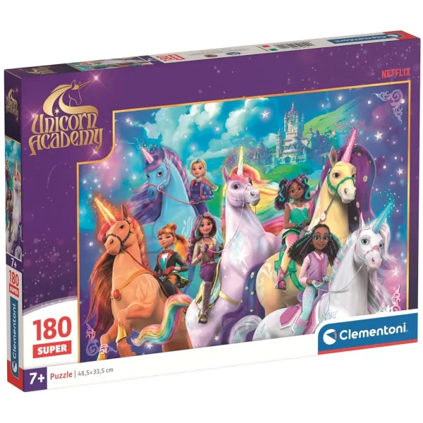 Unicorn Akadémija grupna slika 180-dijelni puzzle - Clementoni slika 1
