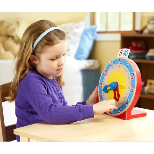 Upoznajte sat! poučna drvena igra - Melissa & Doug slika 3
