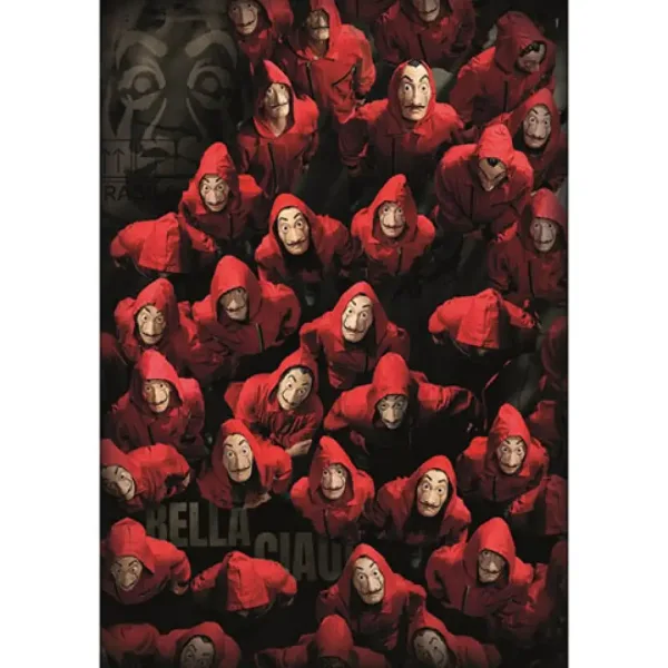 Velika pljačka novca: Lopovi ili taoci? Puzzle 1000kom - Clementoni slika 2