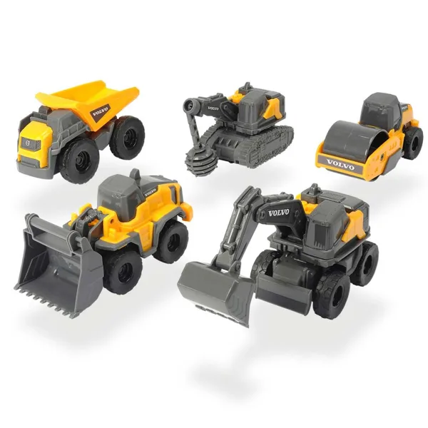 Volvo mini građevinski strojevi, set od 5 komada - Dickie Toys slika 2