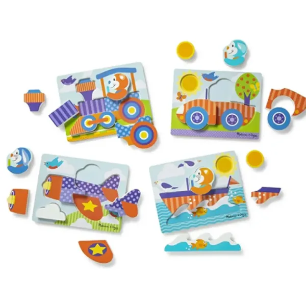 Vozila velike drvene puzzle - Melissa & Doug slika 3