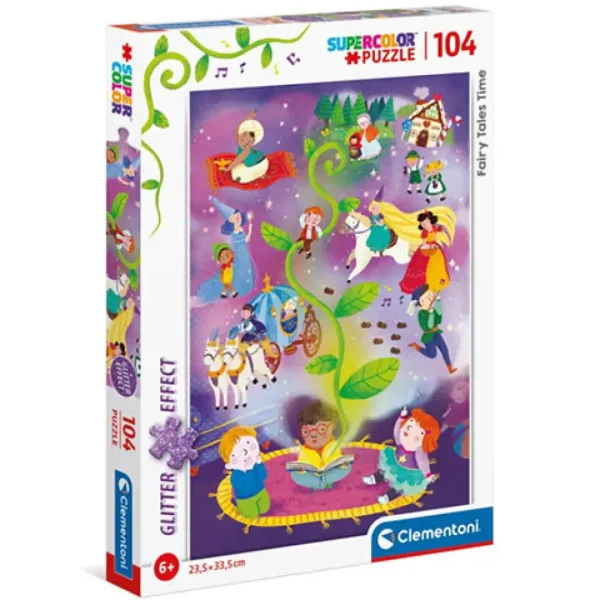 Vrijeme bajke Supercolor sjajne-puzzle 104kom - Clementoni slika 1