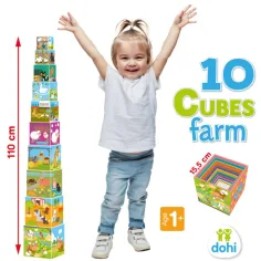 10 Cube Igračka za slaganje kockica - Farma slika 2