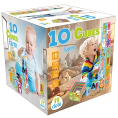 10 Cube Igračka za slaganje kockica - Farma