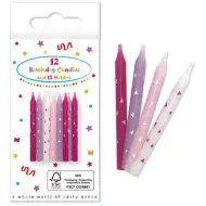 12 ružičastih svjećica za rođendan