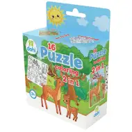 16-dijelna bojanka slagalica 2 u 1 - Jelen