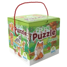 2-3-4 Komadna Puzzle - Šumske životinje