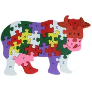 ABC - 123 krava drvo obrazovna slagalica