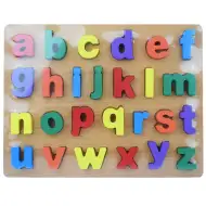 ABC šareni drveni slagalica malih slova 30x22cm