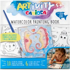 ARTivity: Akvarelna bojanka morskih životinja s kistom – Carioca