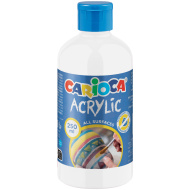 Akrilna boja, bijela, 250 ml - Carioca