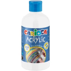 Akrilna boja, bijela, 250 ml - Carioca slika 1