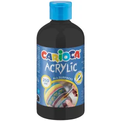Akrilna boja u crnoj boji 250 ml - Carioca