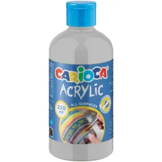 Akrilna boja u srebrnoj boji 250 ml - Carioca