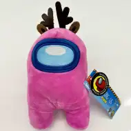 Among Us ružičasta plišana igračka s rogovima, 20 cm