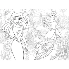 Ariel dva svijeta 2 u 1, Eco mini slagalica od 48 dijelova i bojanka 35x25 cm - Lisciani slika 3