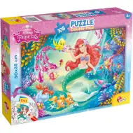 Ariel mala sirena 2 u 1, puzzle od 108 dijelova i bojanka 50x35 cm - Lisciani