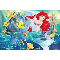 Ariel mala sirena 2 u 1, puzzle od 250 dijelova i bojanka 50x35 cm - Lisciani slika 2