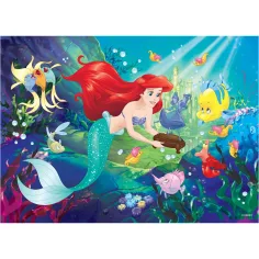 Ariel mala sirena 2 u 1, puzzle od 60 dijelova i bojanka 50x35 cm - Lisciani slika 3