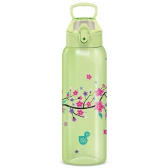Ars Una: 3D Snow Flower zelena boca s cvjetnim uzorkom, bez BPA, 700 ml
