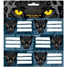 Ars Una: Black Panther pakirane naljepnice za bilježnice 3x6 kom.