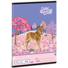 Ars Una: Cute Animals - Konj, bilježnica bez linija A/5 20-32
