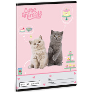 Ars Una: Cute Animals - čajanka, bilježnica s linijama za 2. razred A/5 16-32