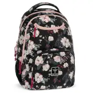 Ars Una: Flowery Black cvjetni AU-6 školska torba, ruksak 34x45x26cm