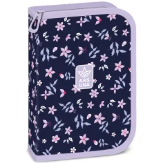 Ars Una: Navy Bloom cvjetna preklopna pernica s priborom 12,8x19,3x3,6 cm